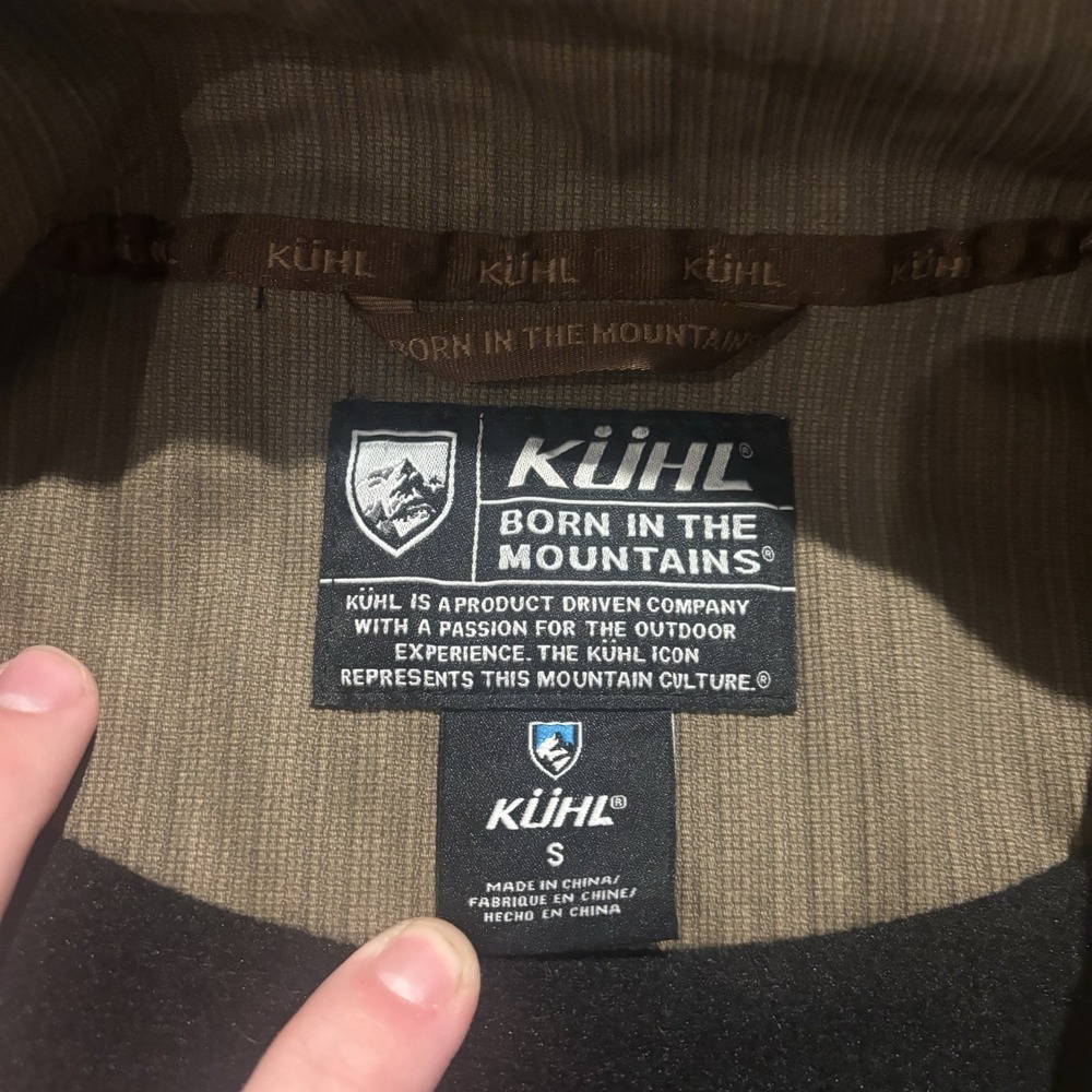 Kuhl Burr Vest Mens Small Brown Vintage Patina Dye Canvas Zip Outdoor Hiking - Picture 3 of 10
